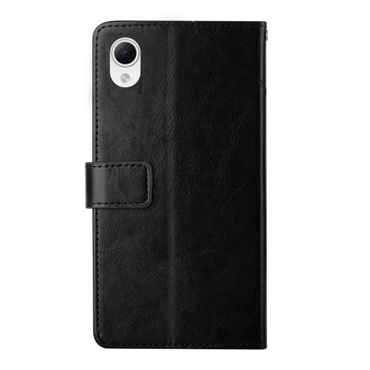 For Samsung Galaxy A23e/A23s HT01 Y-shaped Pattern Flip Leather Phone Case