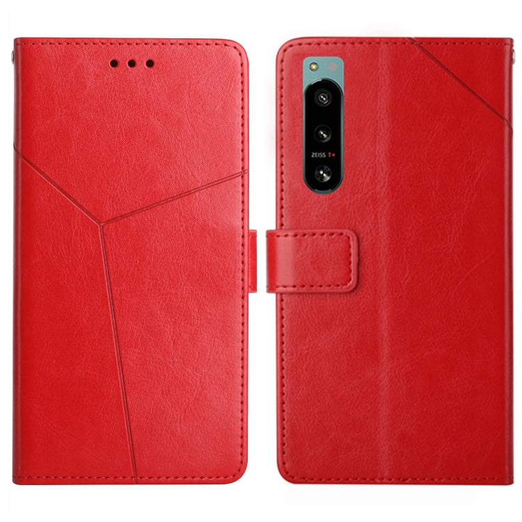 For Sony Xperia 5 IV HT01 Y-shaped Pattern Flip Leather Phone Case
