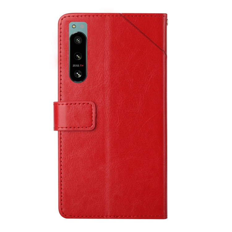 For Sony Xperia 5 IV HT01 Y-shaped Pattern Flip Leather Phone Case