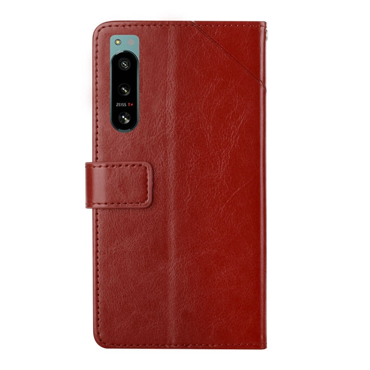 For Sony Xperia 5 IV HT01 Y-shaped Pattern Flip Leather Phone Case