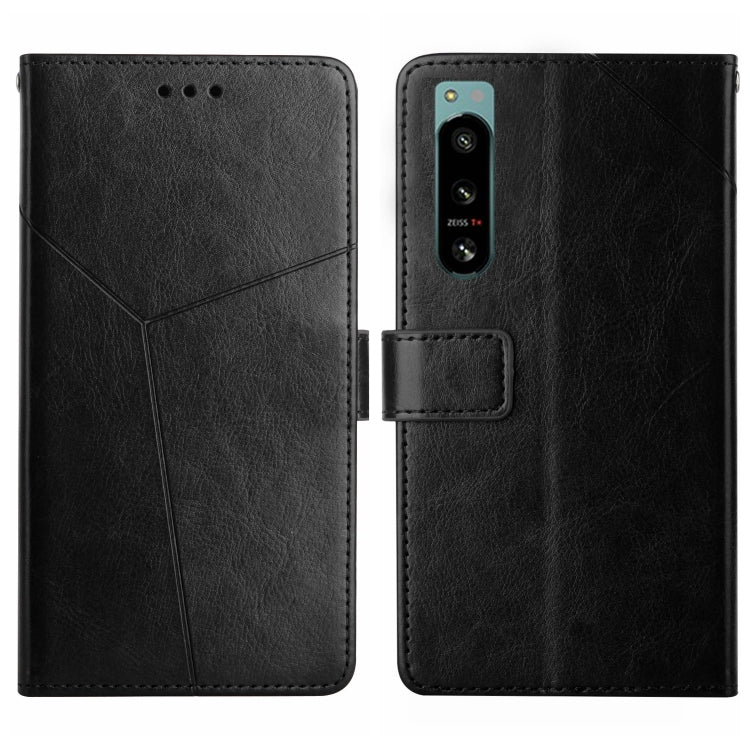 For Sony Xperia 5 IV HT01 Y-shaped Pattern Flip Leather Phone Case