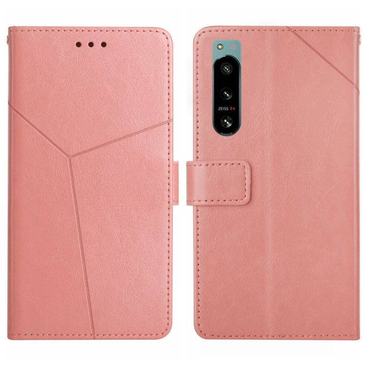 For Sony Xperia 5 IV HT01 Y-shaped Pattern Flip Leather Phone Case