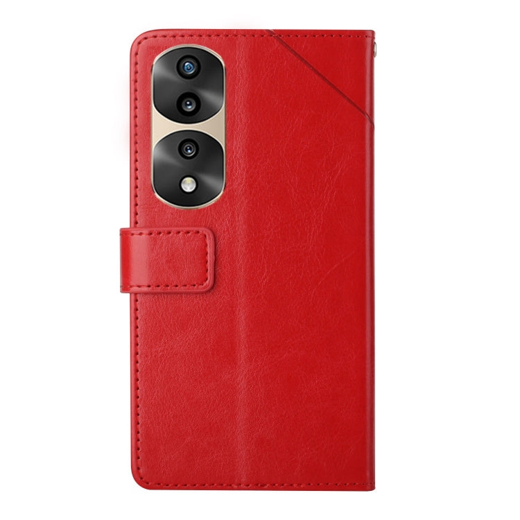 For Honor 70 Pro/70 Pro+ HT01 Y-shaped Pattern Flip Leather Phone Case