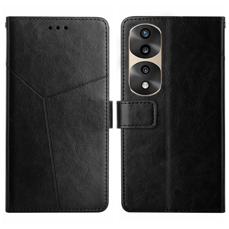 For Honor 70 Pro/70 Pro+ HT01 Y-shaped Pattern Flip Leather Phone Case