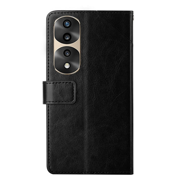For Honor 70 Pro/70 Pro+ HT01 Y-shaped Pattern Flip Leather Phone Case
