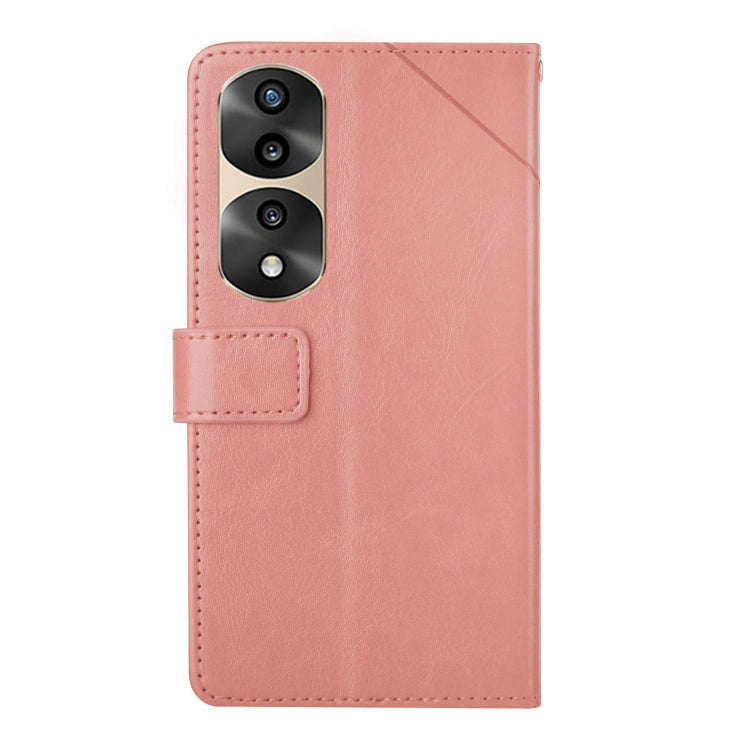 For Honor 70 Pro/70 Pro+ HT01 Y-shaped Pattern Flip Leather Phone Case