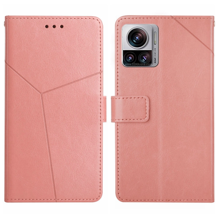 For Motorola Edge 30 Ultra/Moto X30 Pro HT01 Y-shaped Pattern Flip Leather Phone Case