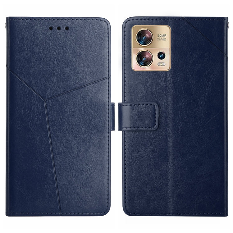 For Motorola Edge 30 Fusion/Moto S30 Pro HT01 Y-shaped Pattern Flip Leather Phone Case