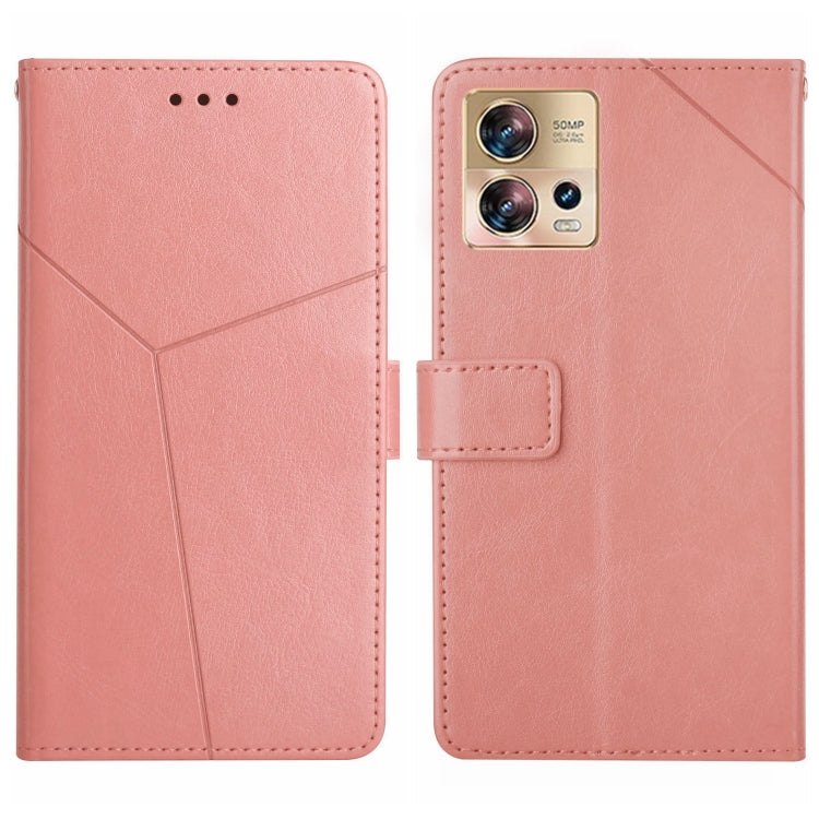 For Motorola Edge 30 Fusion/Moto S30 Pro HT01 Y-shaped Pattern Flip Leather Phone Case