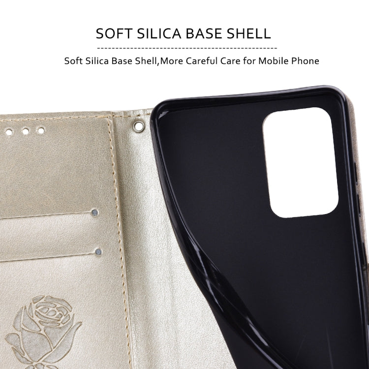 For iPhone 14 Pro Max Rose Embossed Flip PU Leather Phone Case