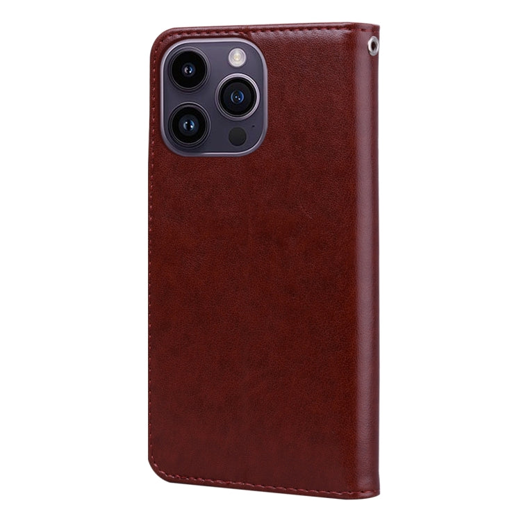 For iPhone 14 Pro Max Rose Embossed Flip PU Leather Phone Case