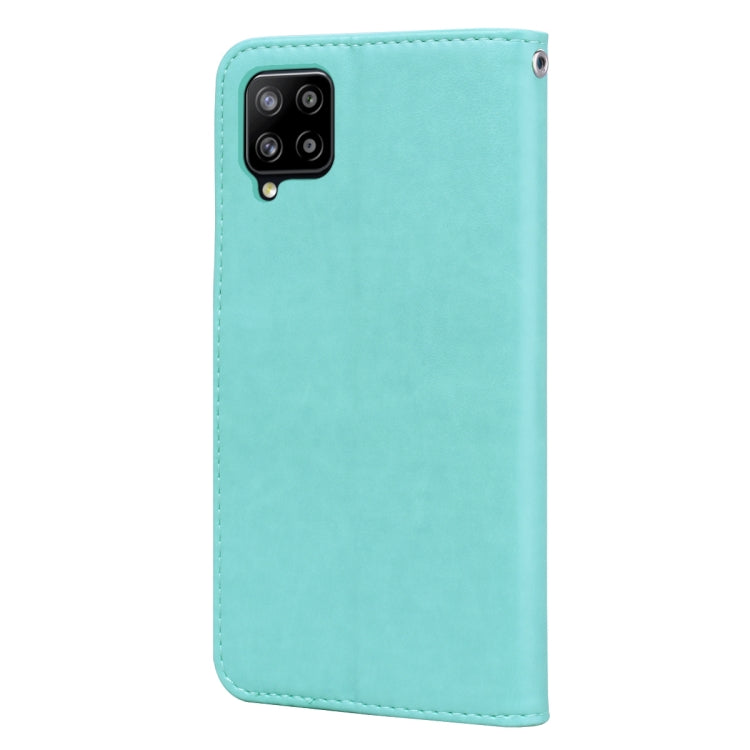 For Samsung Galaxy M33 5G Global Rose Embossed Flip PU Leather Phone Case