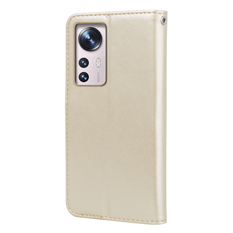 For Xiaomi 12 Pro Rose Embossed Flip PU Leather Phone Case