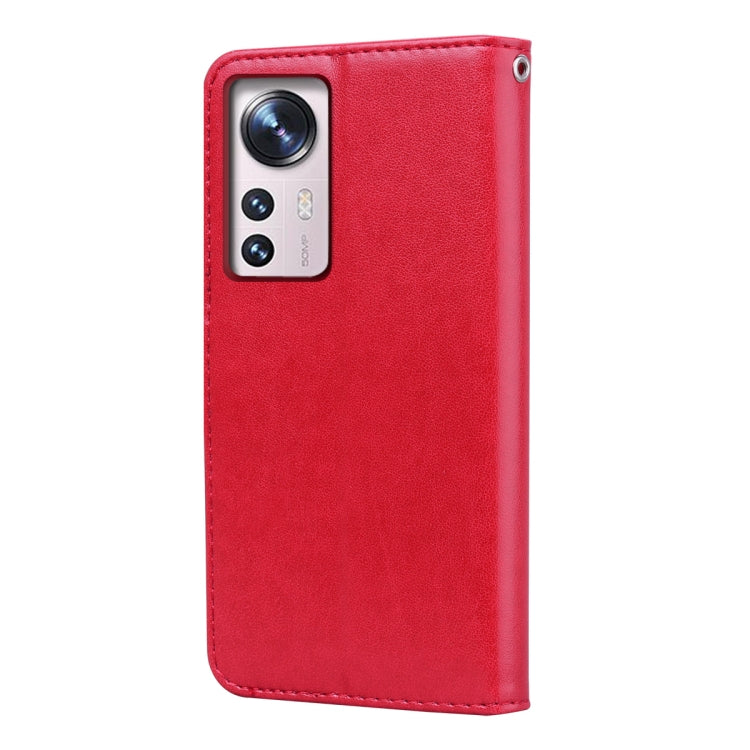 For Xiaomi 12 Pro Rose Embossed Flip PU Leather Phone Case