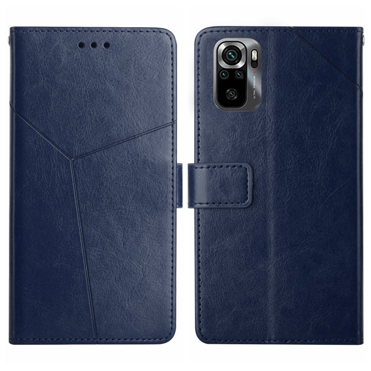 For Xiaomi Poco M5s HT01 Y-shaped Pattern Flip Leather Phone Case