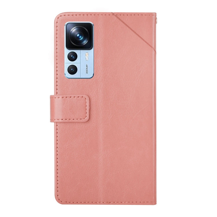 For Xiaomi Redmi K50 Ultra/12T/12T Pro HT01 Y-shaped Pattern Flip Leather Phone Case