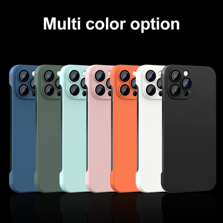 For iPhone 14 Rimless PC Phone Case with Lens Film