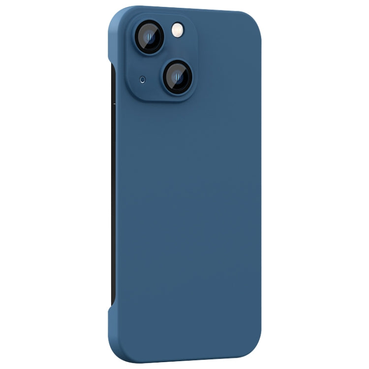 For iPhone 14 Plus Rimless PC Phone Case with Lens Film