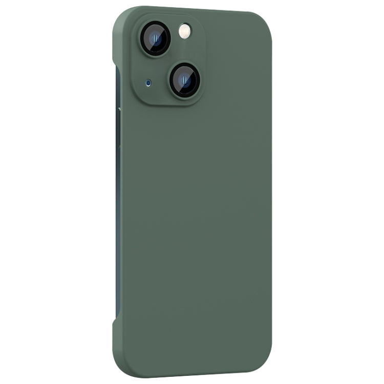 For iPhone 14 Plus Rimless PC Phone Case with Lens Film
