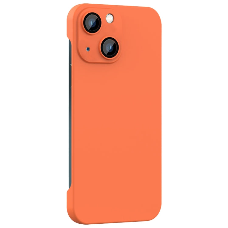 For iPhone 13 Rimless PC Phone Case with Lens Film