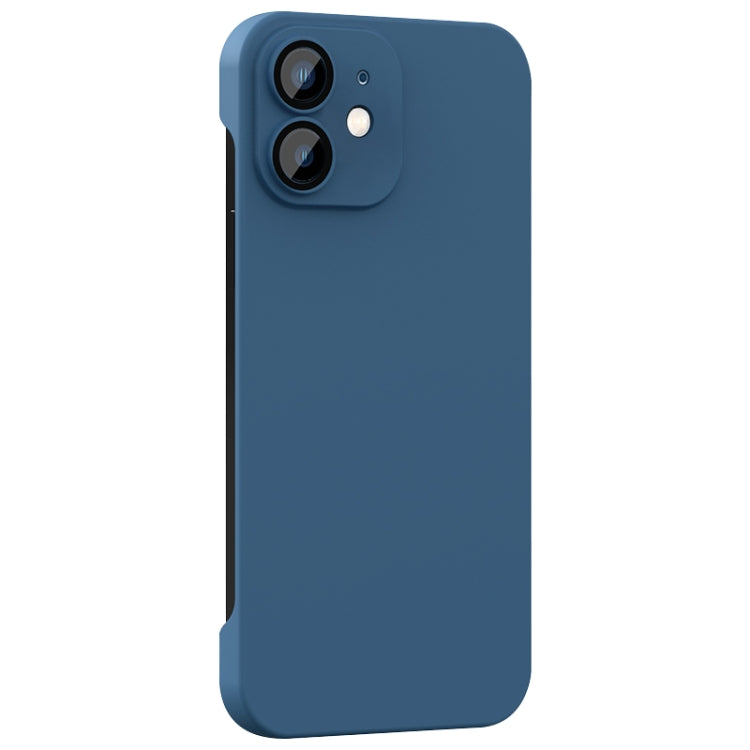 For iPhone 12 Rimless PC Phone Case with Lens Film