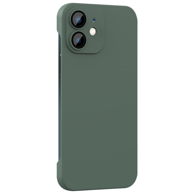 For iPhone 12 Rimless PC Phone Case with Lens Film