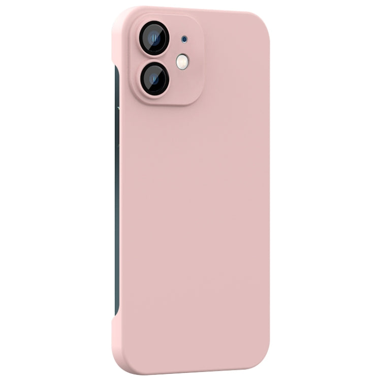 For iPhone 12 Rimless PC Phone Case with Lens Film