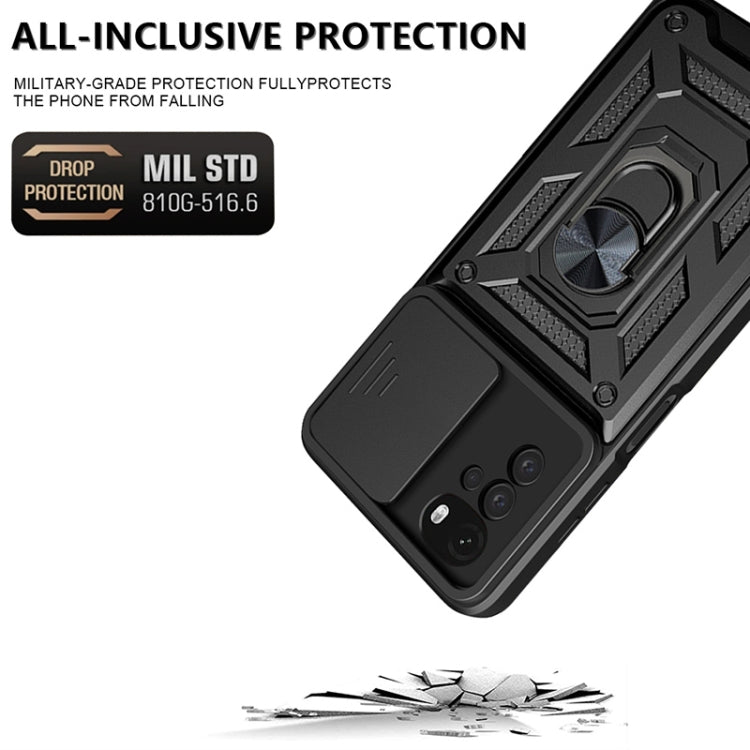 For Motorola Moto G22 Sliding Camera Cover Design TPU+PC Phone Case