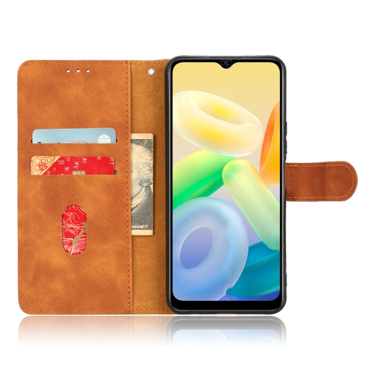 For vivo Y16 4G Skin Feel Magnetic Flip Leather Phone Case