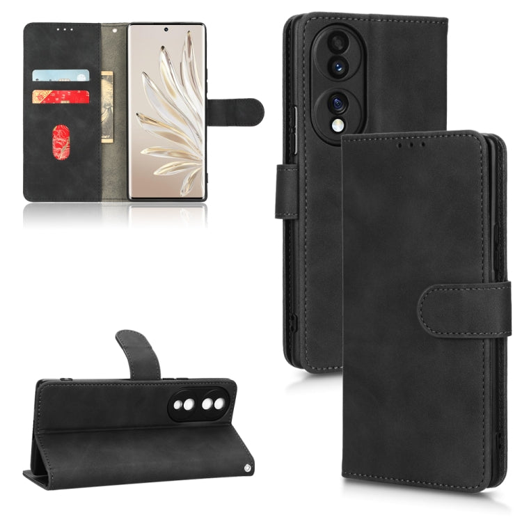 For Honor 70 5G Skin Feel Magnetic Flip Leather Phone Case