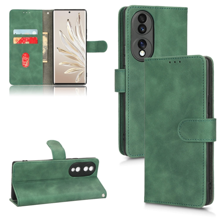 For Honor 70 5G Skin Feel Magnetic Flip Leather Phone Case