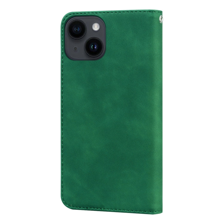 For iPhone 14 Plus Frosted Business Magnetic Horizontal Flip PU Phone Case