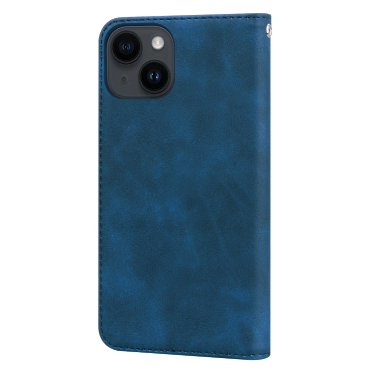 For iPhone 14 Plus Frosted Business Magnetic Horizontal Flip PU Phone Case