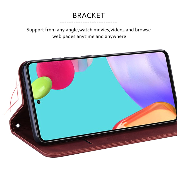 For iPhone 14 Frosted Business Magnetic Horizontal Flip PU Phone Case