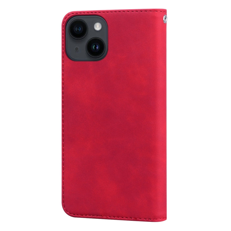 For iPhone 14 Frosted Business Magnetic Horizontal Flip PU Phone Case