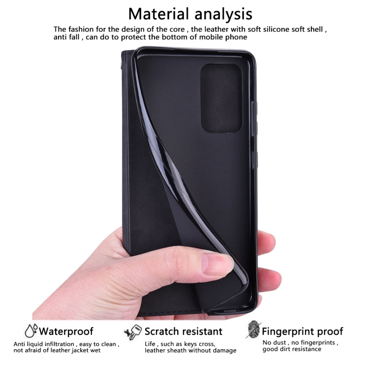 For iPhone 14 Frosted Business Magnetic Horizontal Flip PU Phone Case