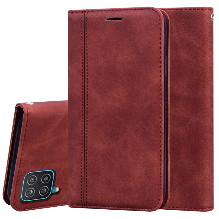 For Samsung Galaxy M33 5G Global Frosted Business Magnetic Horizontal Flip PU Phone Case