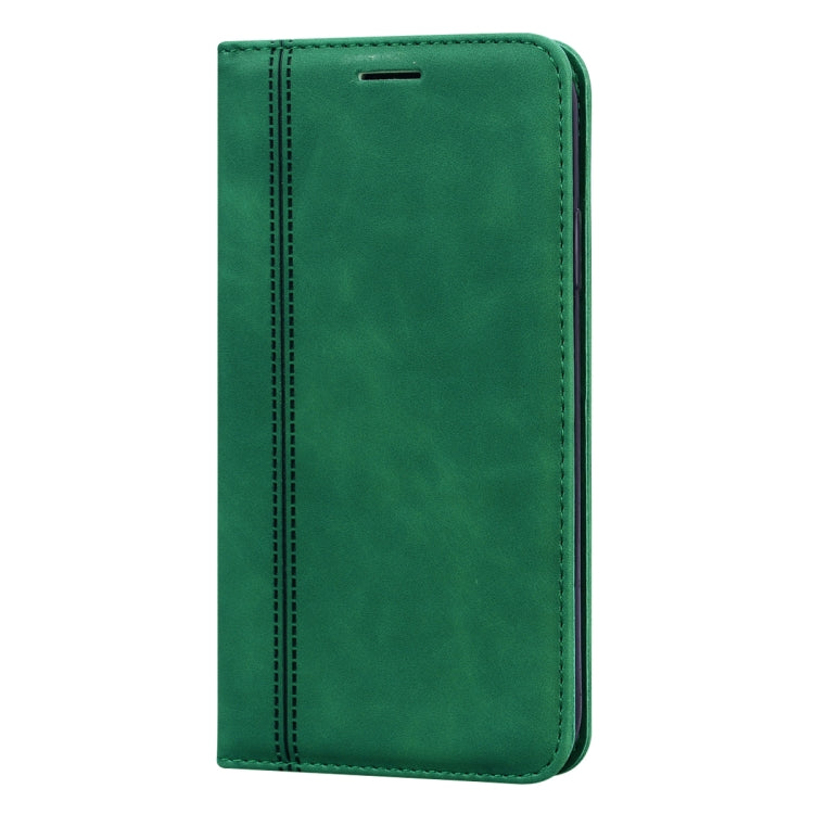 For Samsung Galaxy M33 5G Global Frosted Business Magnetic Horizontal Flip PU Phone Case