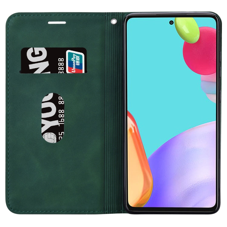 For Samsung Galaxy M33 5G Global Frosted Business Magnetic Horizontal Flip PU Phone Case