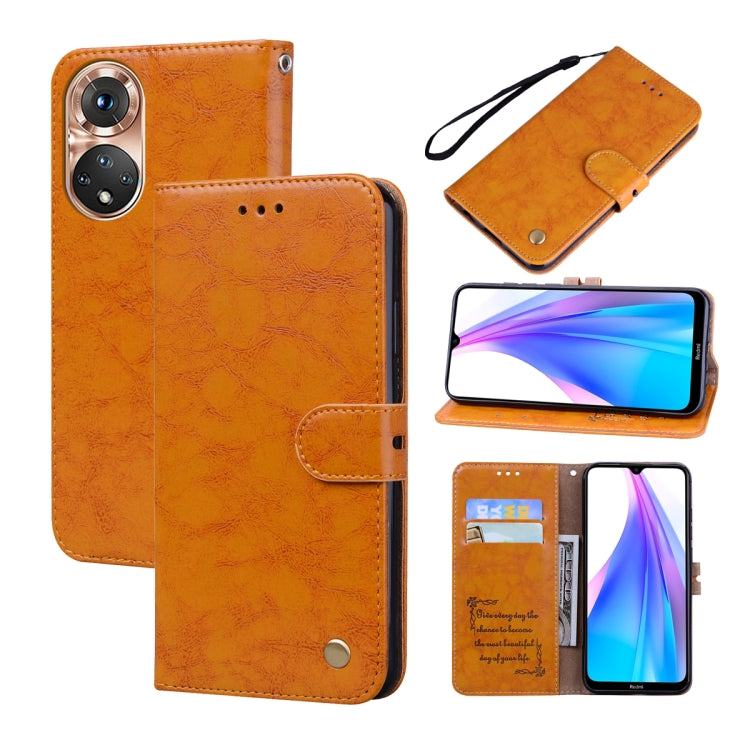 For Honor X7/Play 30 Plus Oil Wax Texture Leather Phone Case
