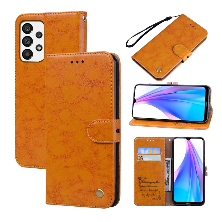 For Samsung Galaxy A73 5G Oil Wax Texture Leather Phone Case