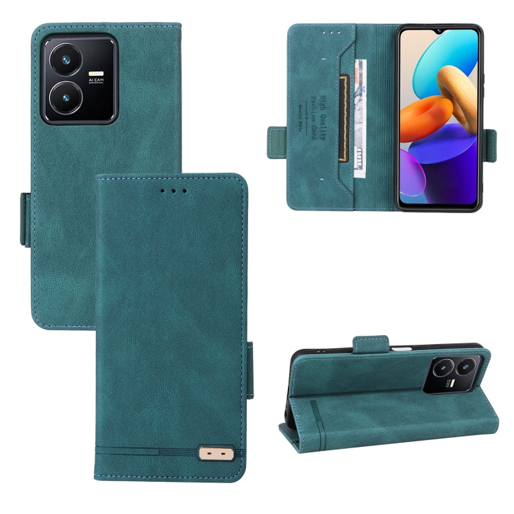 For vivo Y22s / Y35 Magnetic Clasp Leather Phone Case