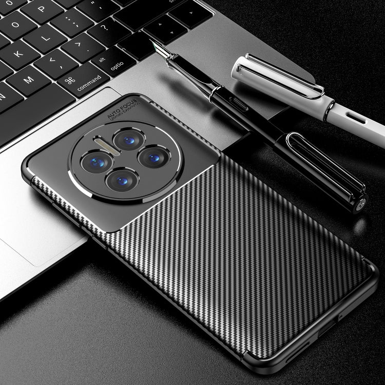 For Huawei Mate 50 Pro Carbon Fiber Texture Fine Hole TPU Phone Case