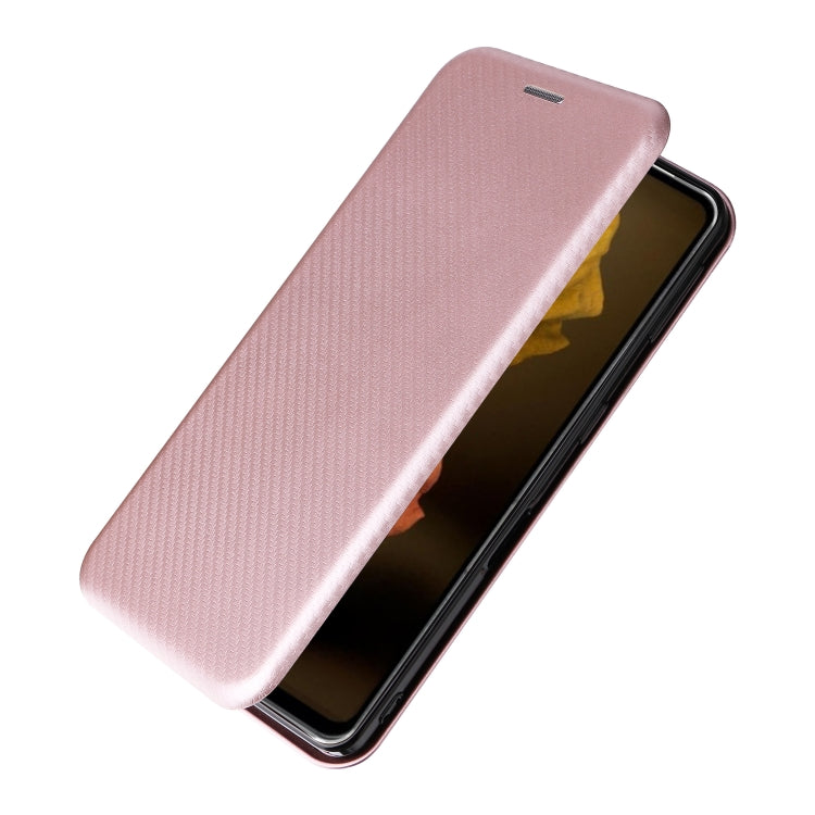 For Sharp Aquos Sense7 Plus Carbon Fiber Texture Flip Leather Phone Case