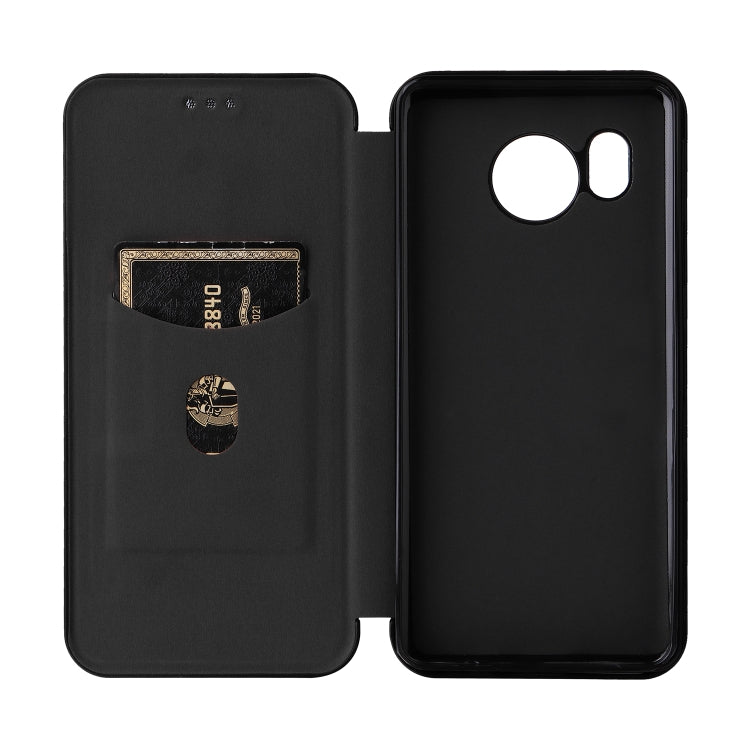 For Sharp Aquos Sense7 Plus Carbon Fiber Texture Flip Leather Phone Case