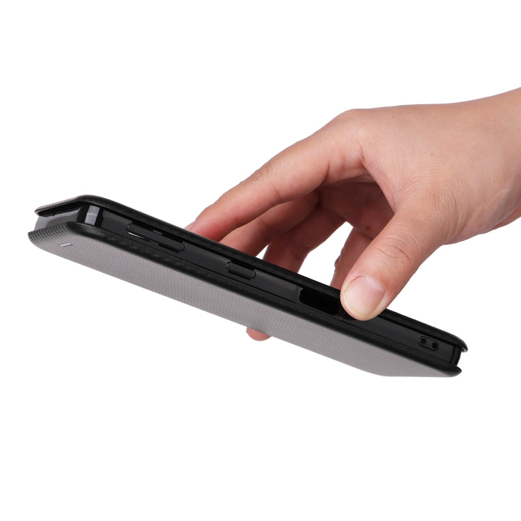 For Sharp Aquos Sense7 Plus Carbon Fiber Texture Flip Leather Phone Case