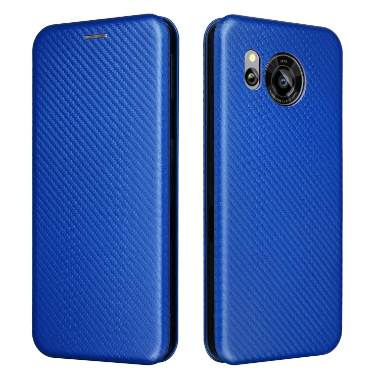 For Sharp Aquos Sense7 Plus Carbon Fiber Texture Flip Leather Phone Case