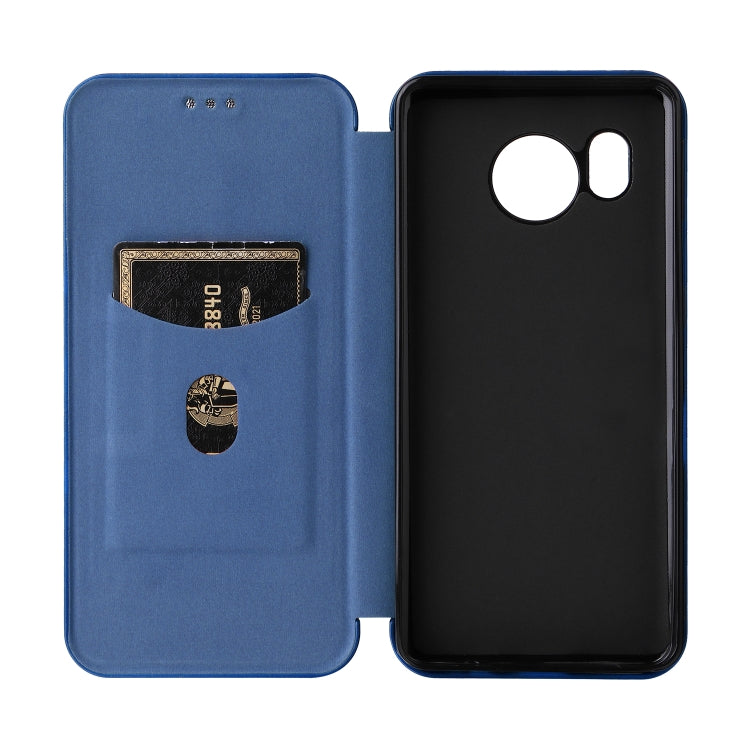 For Sharp Aquos Sense7 Plus Carbon Fiber Texture Flip Leather Phone Case