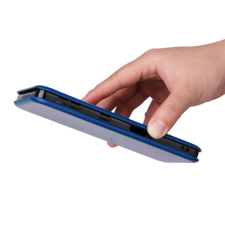 For Sharp Aquos Sense7 Plus Carbon Fiber Texture Flip Leather Phone Case