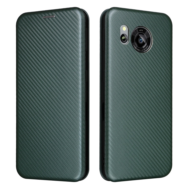 For Sharp Aquos Sense7 Plus Carbon Fiber Texture Flip Leather Phone Case